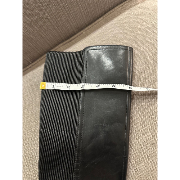 Women's Rudsak Black Leather Wedge Knee High Boots - Picture 12 of 12